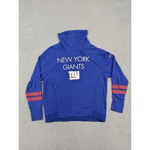 New York Giants Sweatshirt Womens Medium Blue NFL Football Nike Dri Fit Cowl